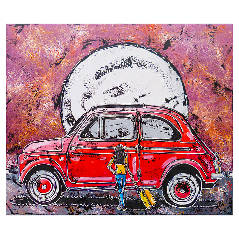 peinture fiat 500 Franck Ecalard painting