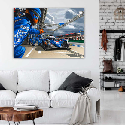 Illustration Renault Alpine 470 Pitstop at the 24h of Le Mans interior decoration