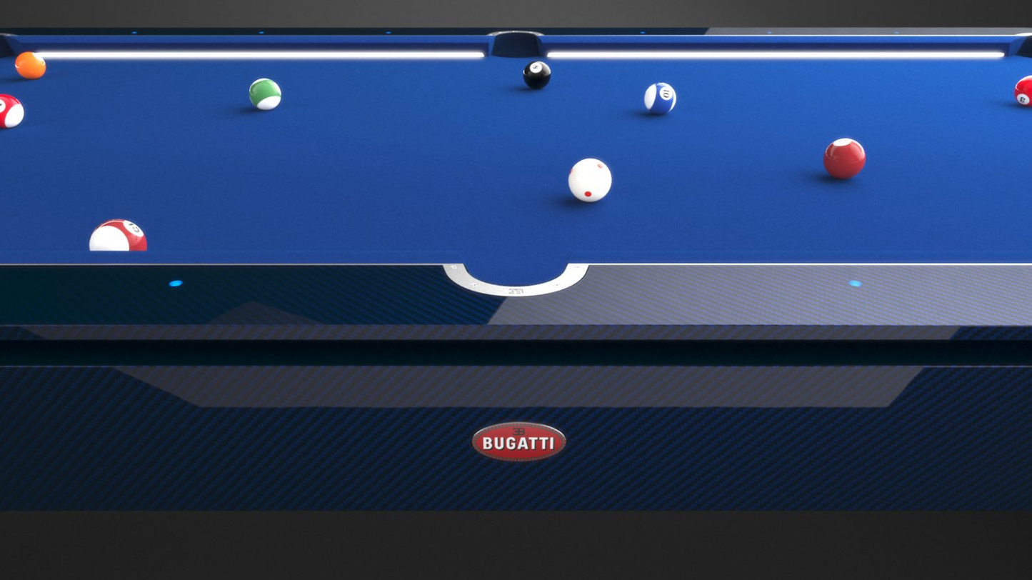 BUGATTI CARBON POOL TABLE LOGO