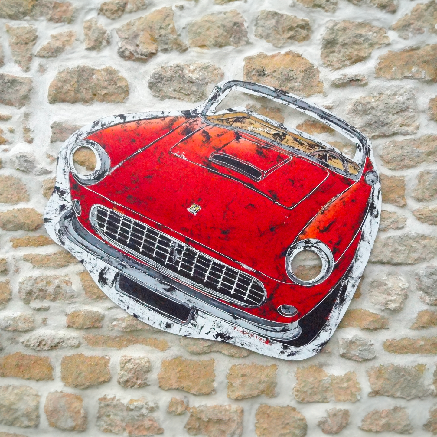 painted car shapes on aluminium franck ecalard