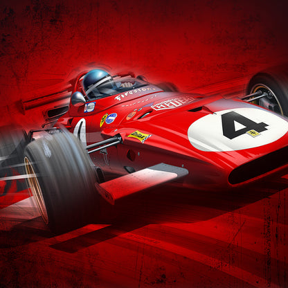 Ferrari 312B Jacky Ickx plexiglas or fine art