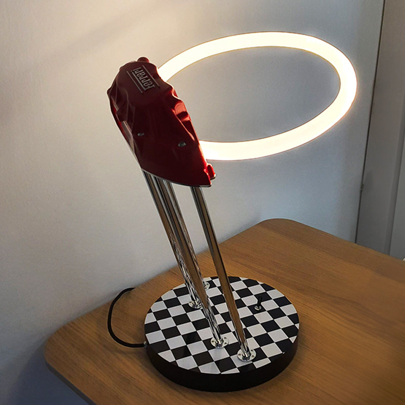 Ferrari 456 GT brake caliper desklamp red aluminium acrylic checkered flag base lighted car2art