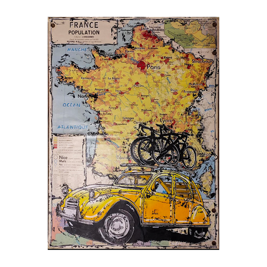 MAP CITROËN 2 CHEVAUX TOUR DE FRANCE