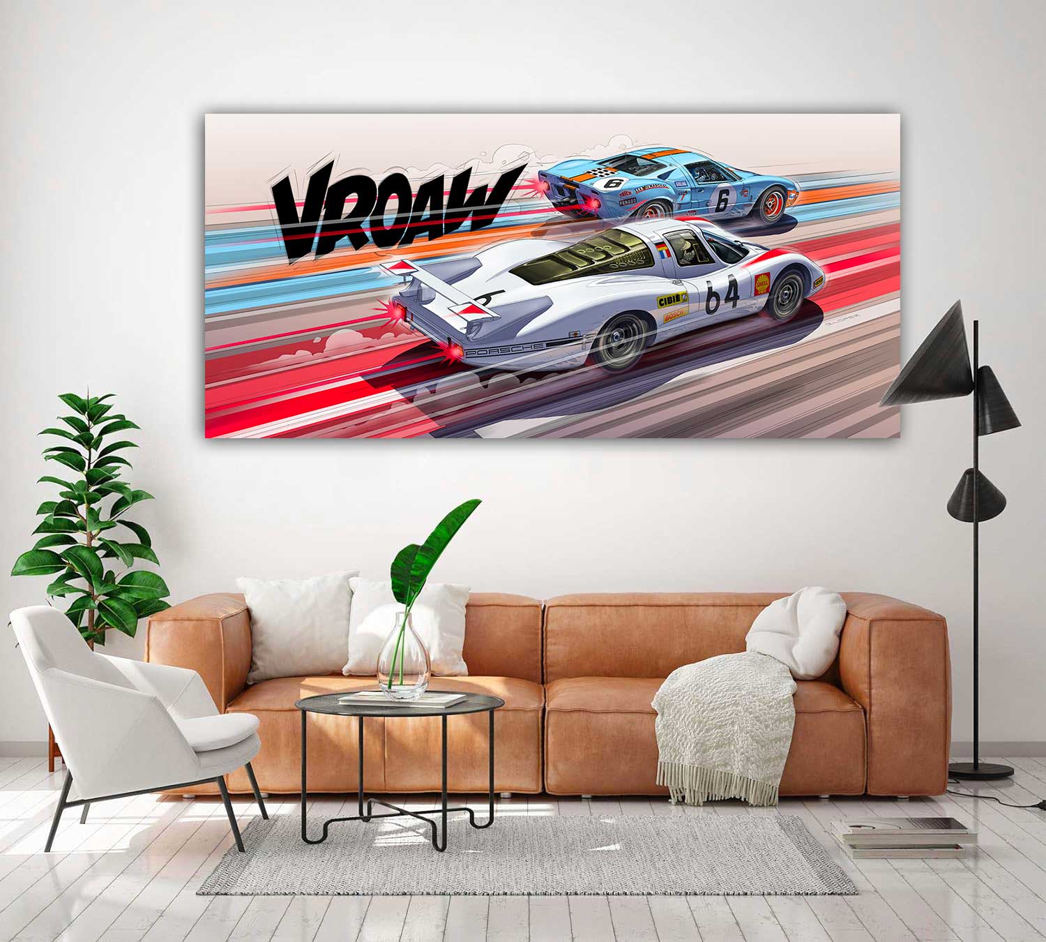 Ford GT40 VS PORSCHE 908 Jacky Ickx plexiglass or fine art paper