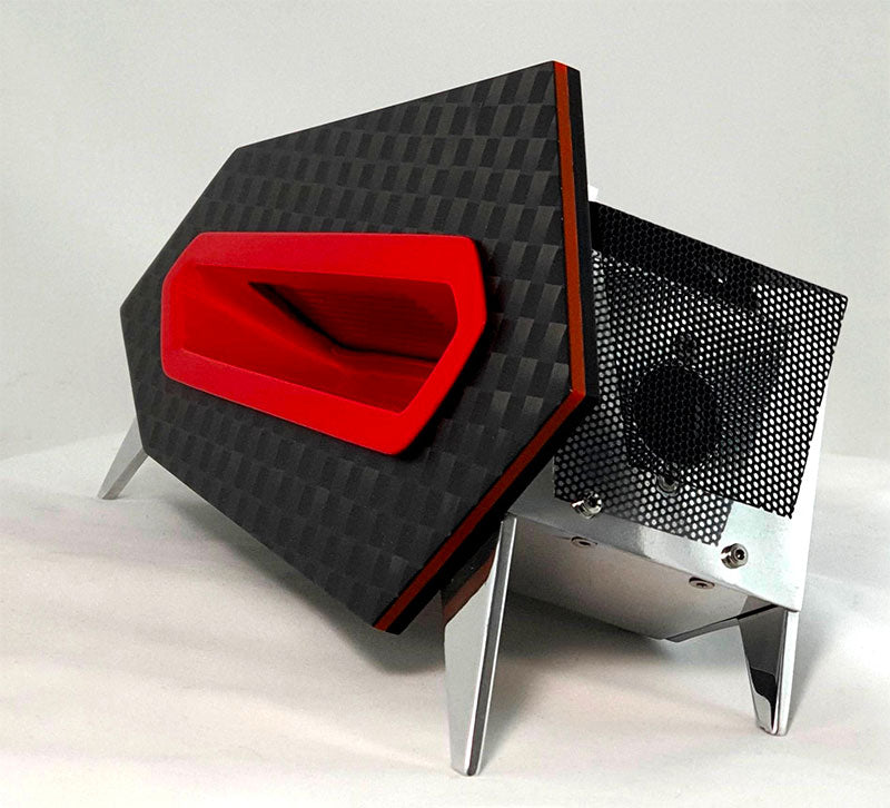 Lamborghini Aventador Bluetooth Speaker red and carbon side view