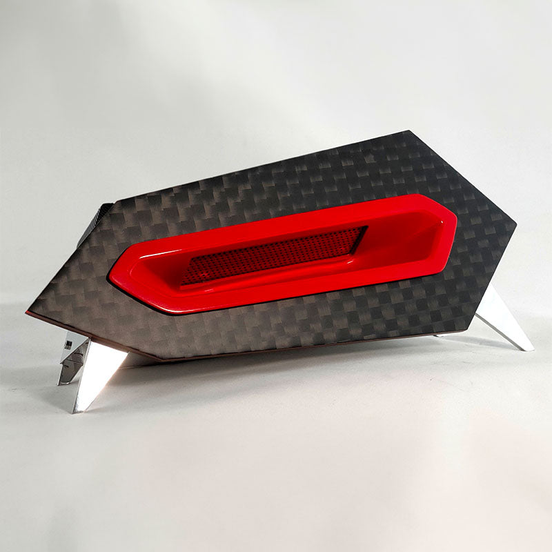 Lamborghini Aventador Bluetooth Speaker red and carbon front view