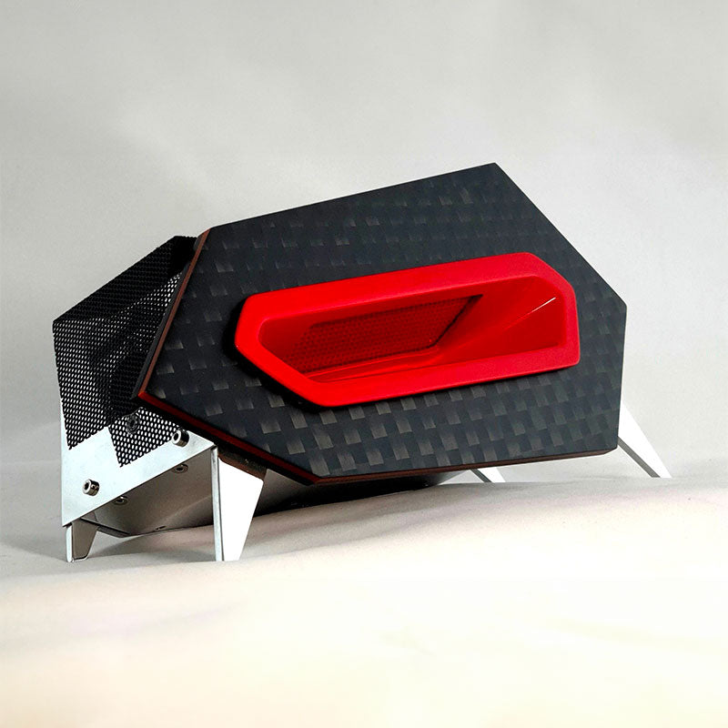 Lamborghini Aventador Bluetooth Speaker red and carbon reverse view