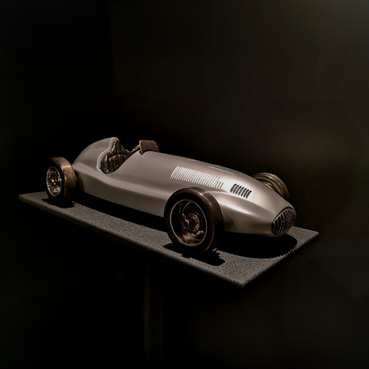 SILVER MAT RESIN & BRONZE MERCEDES W165 XAVIER PARENT SCULPTEUR