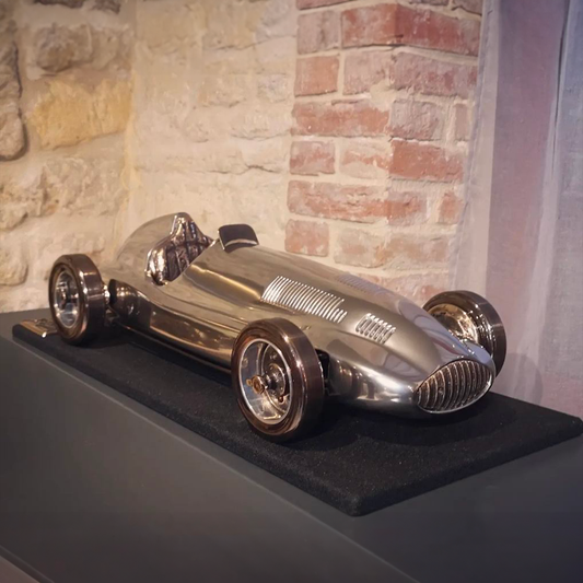 MERCEDES W165 SCULPTURE SILVER RESIN & BRONZE