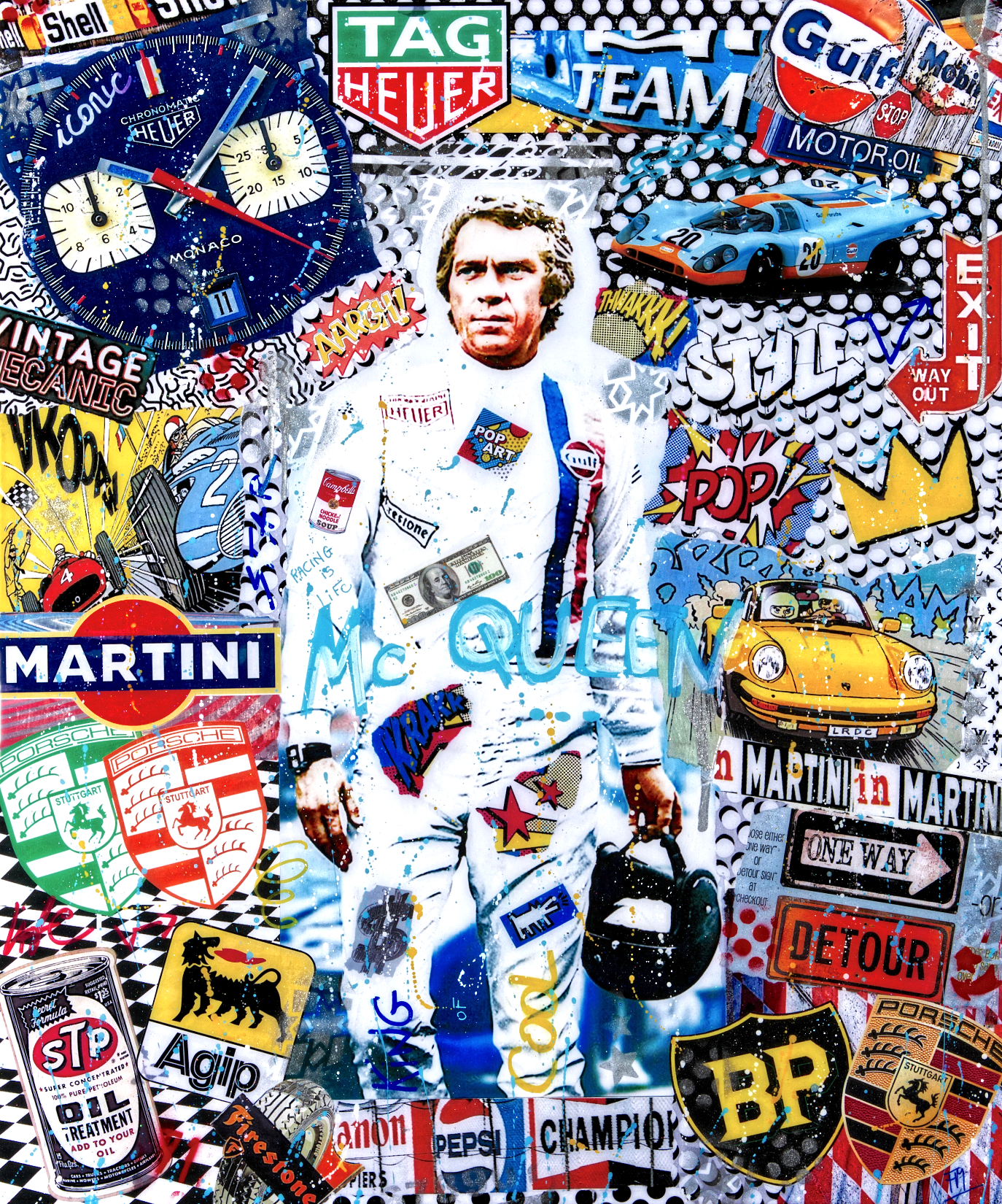 Steeve McQueen Legend Fanni Mayer pop art collage