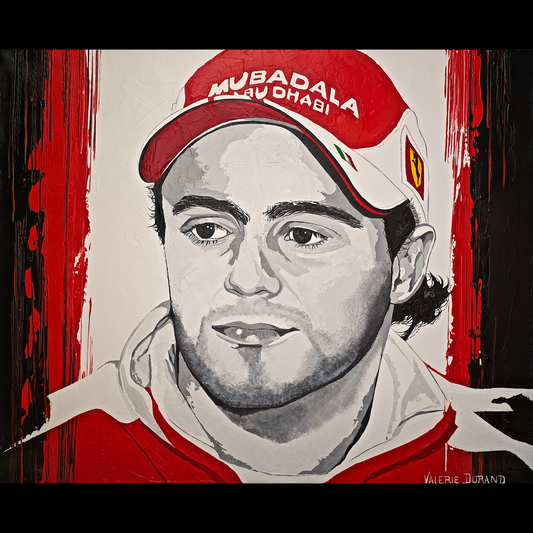 FELIPE MASSA FERRARI "FORMULA 1 PILOTS" PAINTING VALERIE DURAND