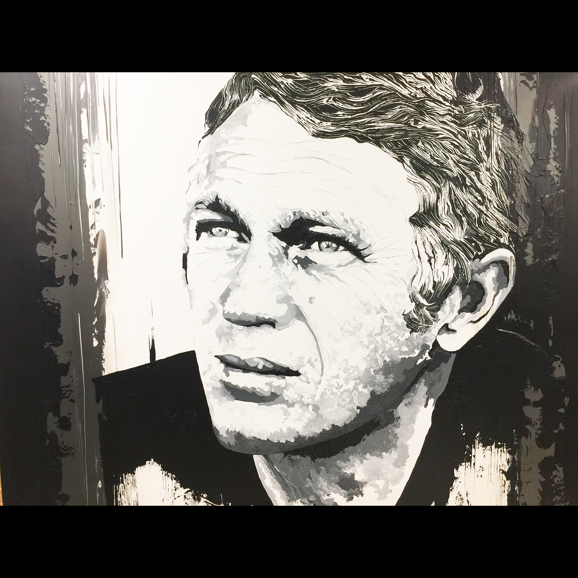 STEVE MCQUEEN PORTRAIT PAINTING VALERIE DURAND