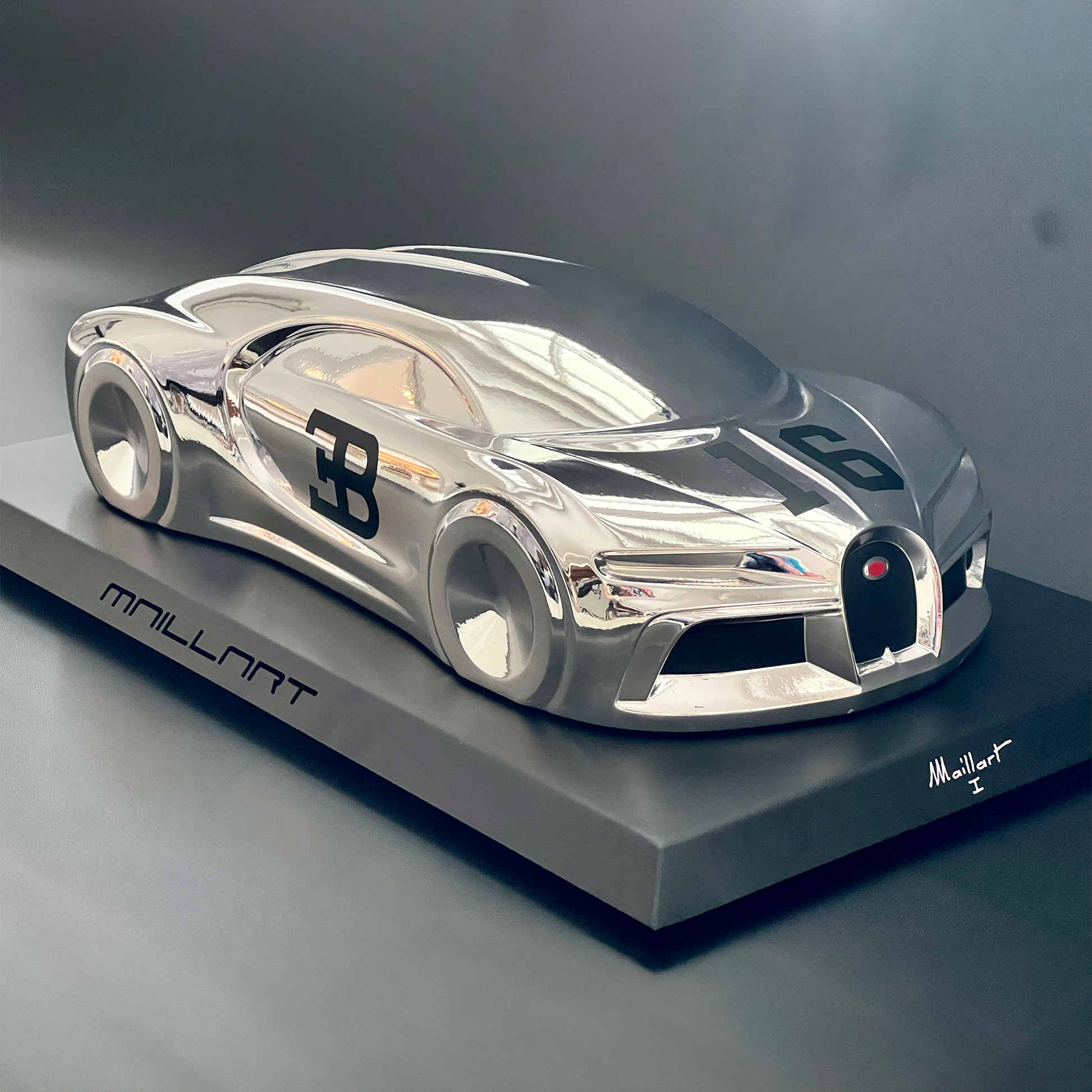 Automotive sculpture Bugatti Chiron Laurent Maillart