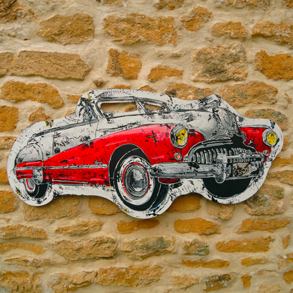 painted car shapes on aluminium franck ecalard