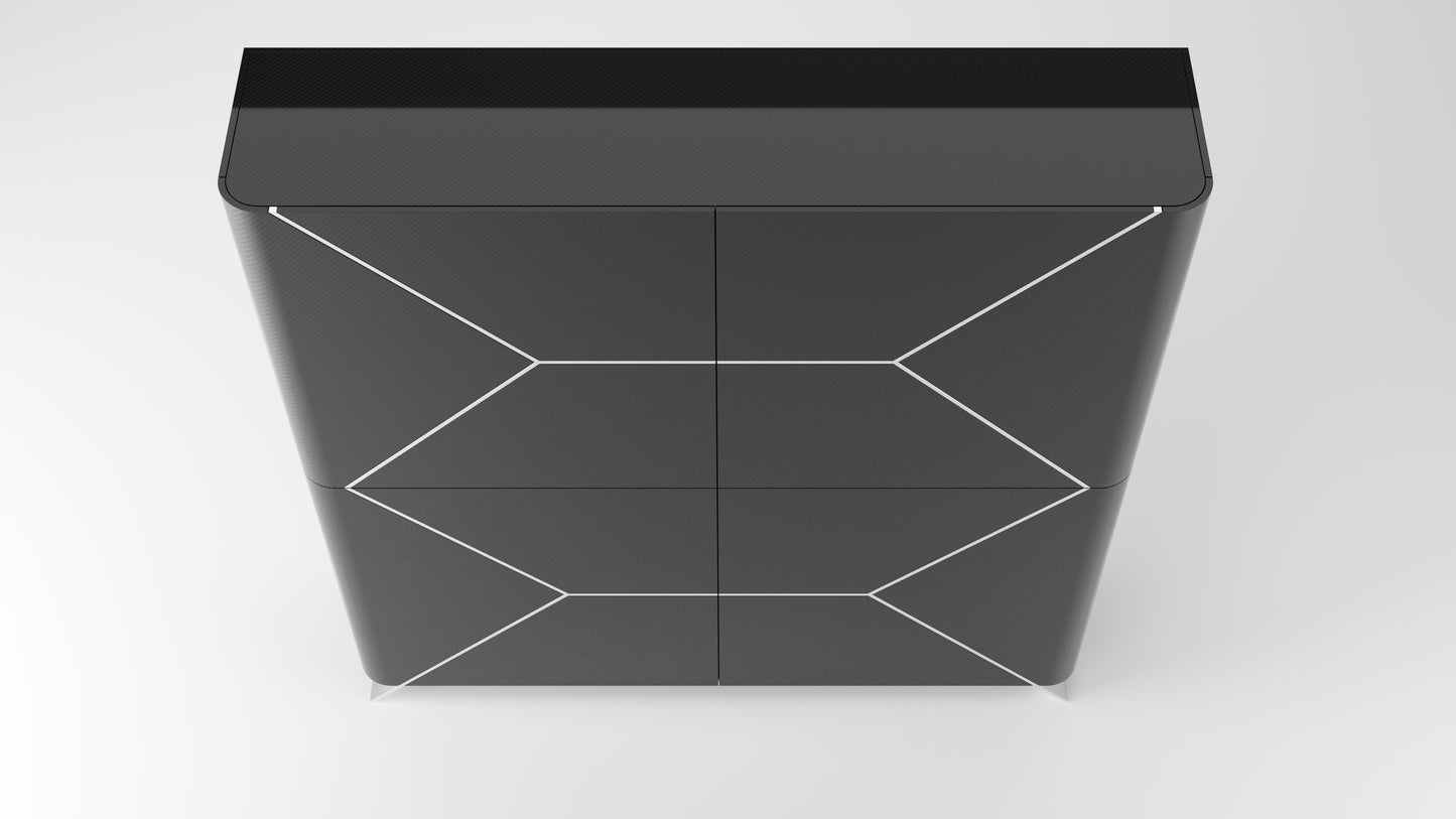 LUXURY CABINET IN CARBON "IMPOSSIBLE FURNITURE"