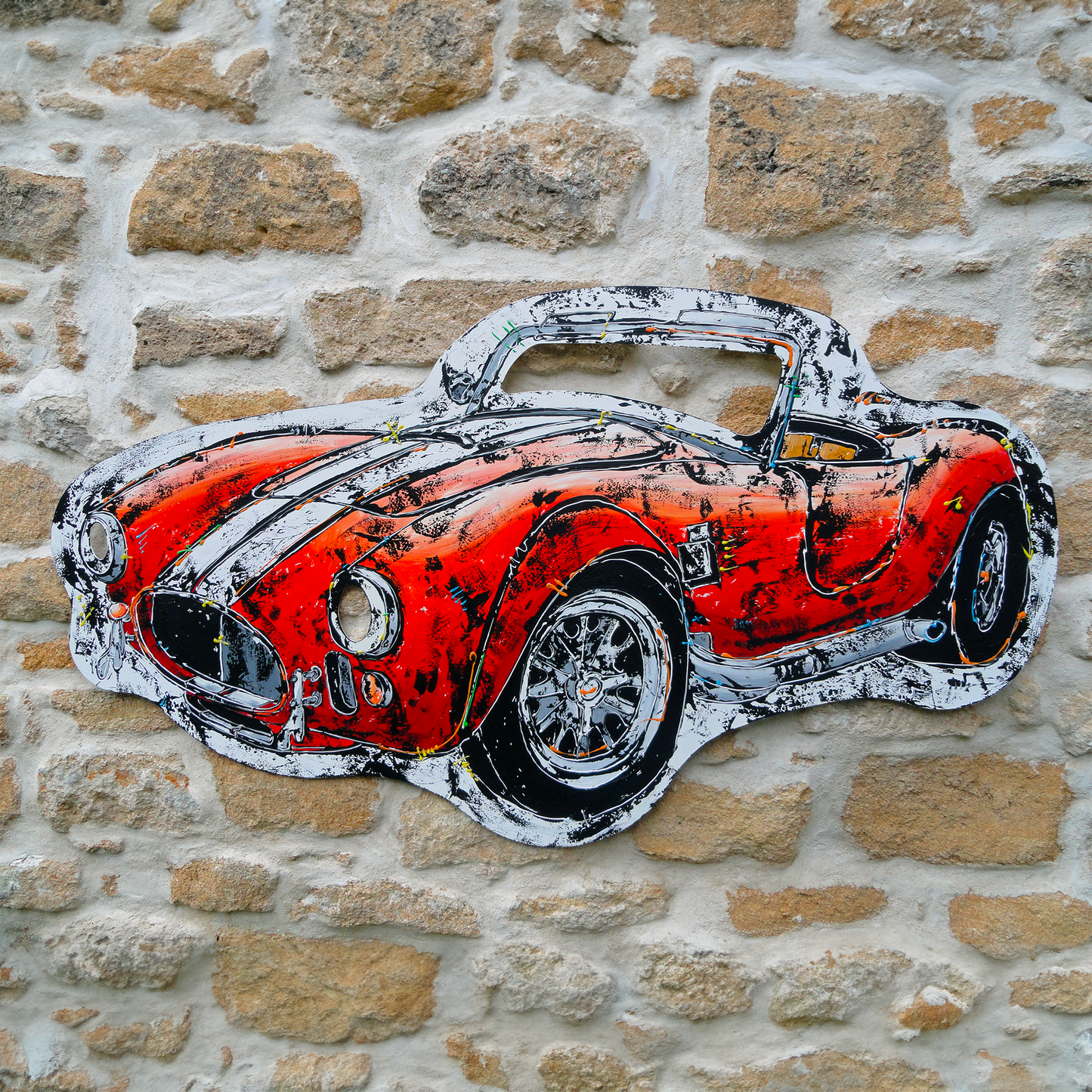 painted car shapes on aluminium franck ecalard