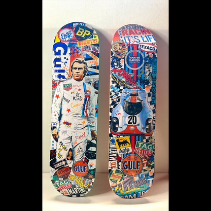 Skateboard Porsche 917K Pop Art Collage at the 24h of Le Mans Fanni Mayer