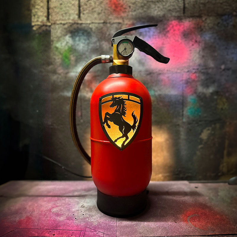 extincteur lampe ferrari rouge JLR Concept