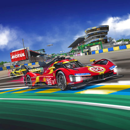 ILLUSTRATION FERRARI 499P HYPERCAR VICTORY AT 24H OF LE MANS