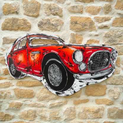 painted car shapes on aluminium franck ecalard