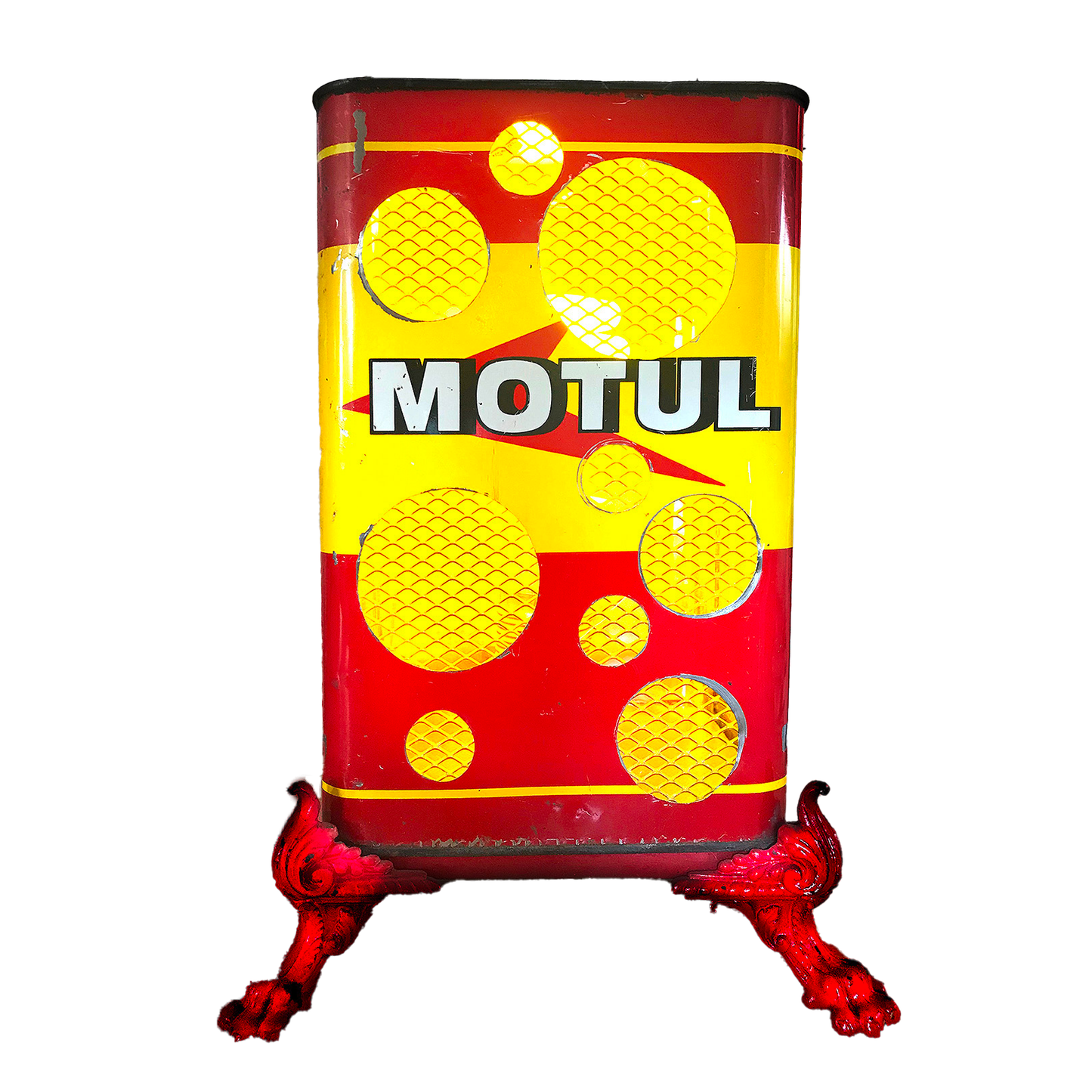 VINTAGE OIL CAN LAMP MOTUL L'AUTOMBOBILIER