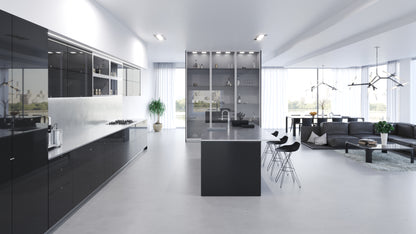 LUXURY KITCHEN IN CARBON "IMPOSSIBLE FURNITURE" BLACK