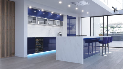 LUXURY KITCHEN IN CARBON "IMPOSSIBLE FURNITURE" BLUE