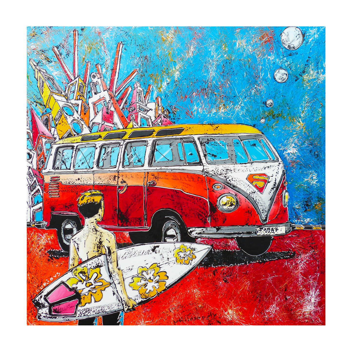 volkswagen combi superman surfer franck ecalard