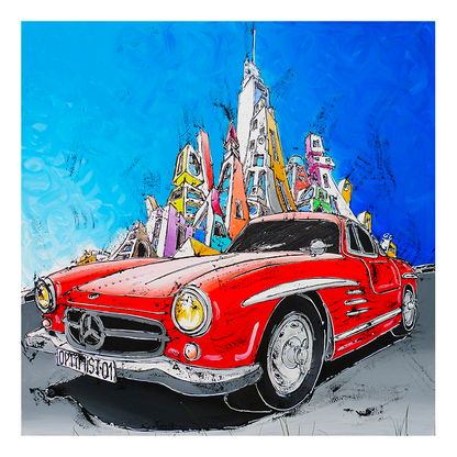 mercedes 300SL portes papillon franck ecalard