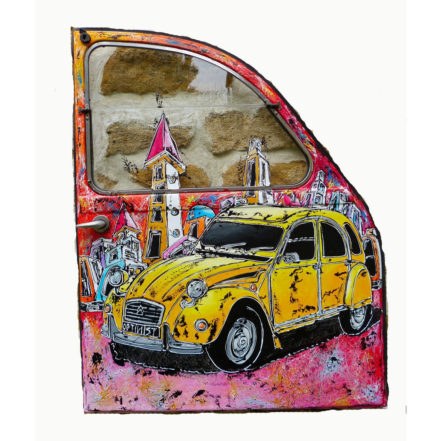 peinture portière citroen 2 chevaux Franck ecalard