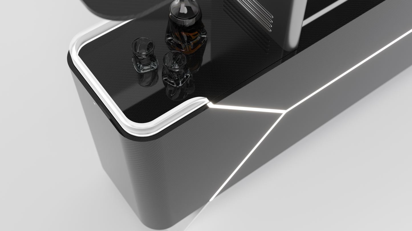 LUXURY BAR-CABINET IN CARBON "IMPOSSIBLE FURNITURE"