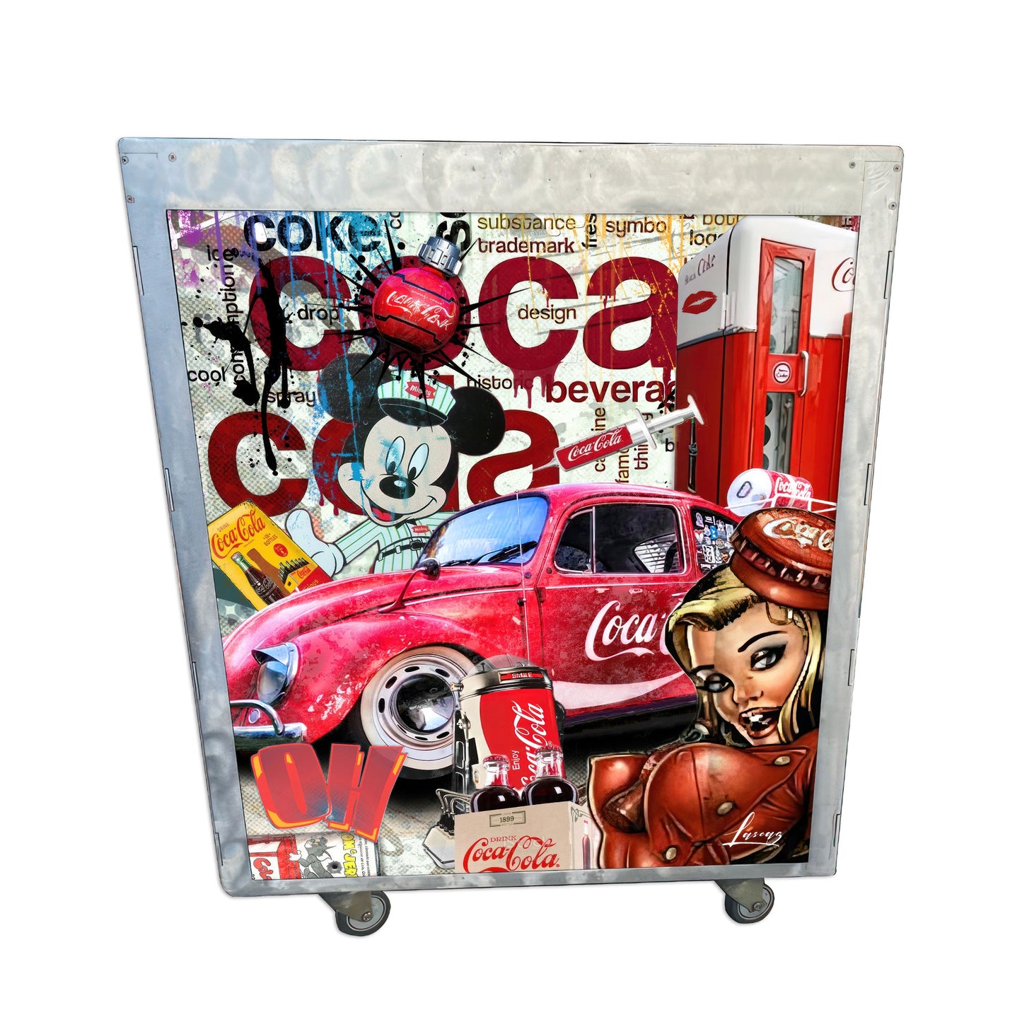 CUSTOMIZED AUTOMOTIVE & AIRCRAFT TROLLEY COCA COLA BEETLE