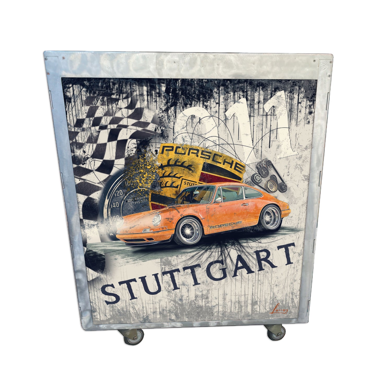 CUSTOMIZED AUTOMOTIVE & AIRCRAFT TROLLEY PORSCHE STUTTGART